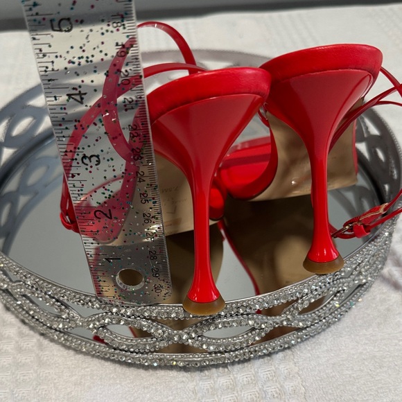 Marc Fisher Vibrant Red Strappy Heels - Picture 5 of 9